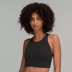Lululemon Wunder Train Black Longline Sports Bra C/D Cup Size 12